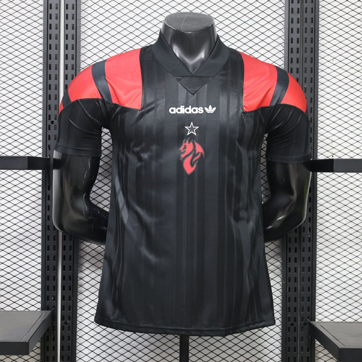 AC Milan Black Retro Style jersey front
