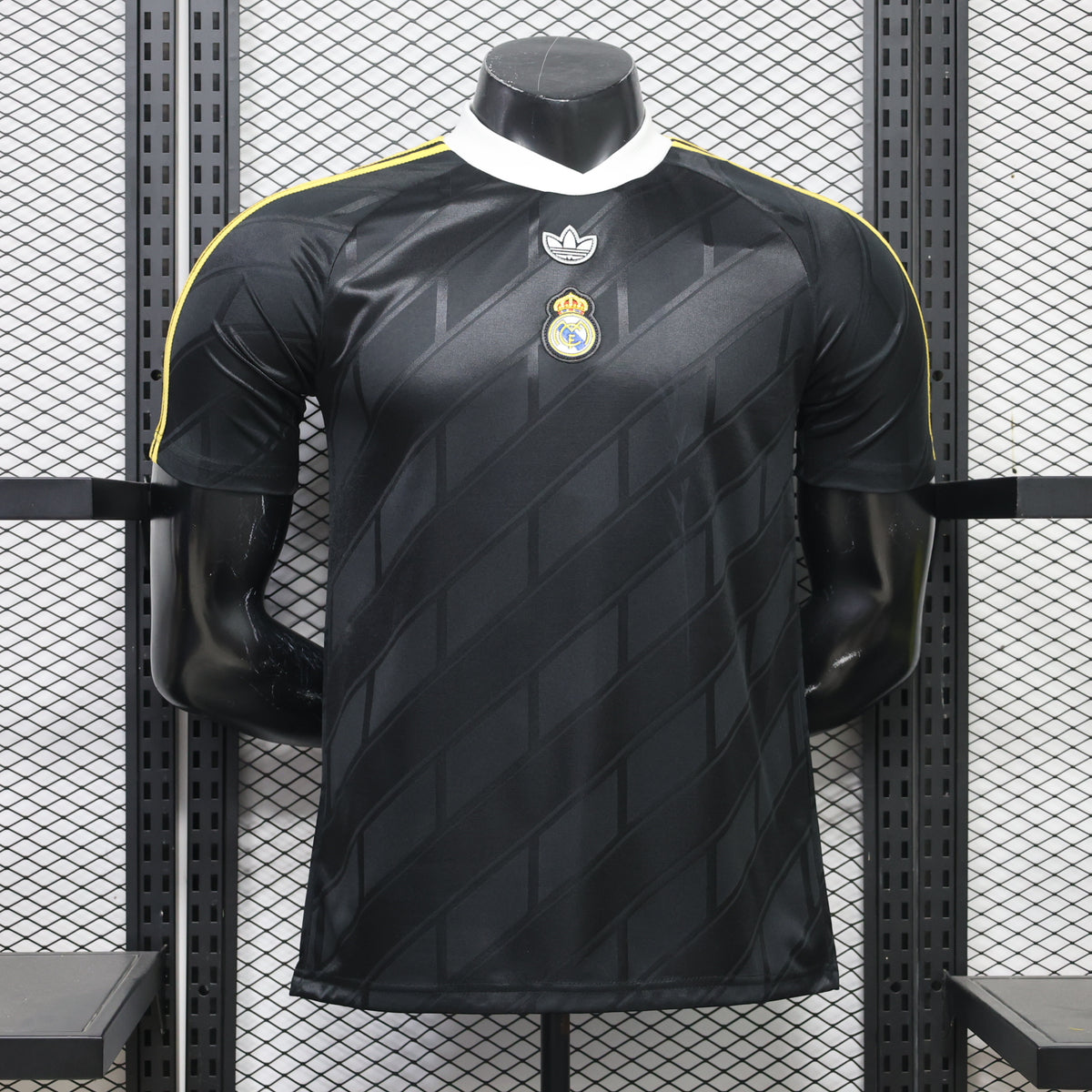 Real Madrid Black Retro Style jersey front